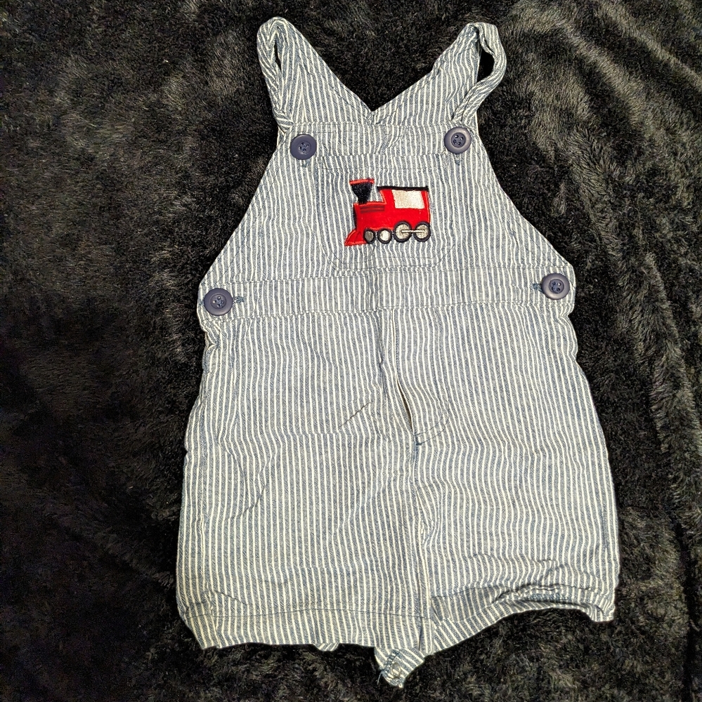 Blue pinstripe overall